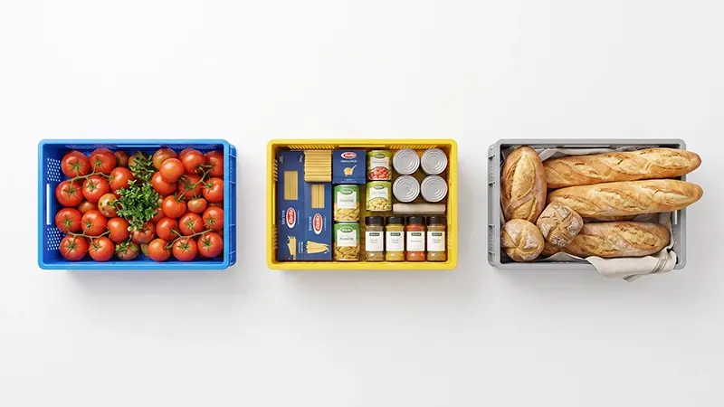 Types of plastic crates used across the food industry by Cherry Plastics